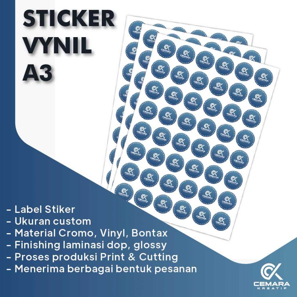 stiker vinyl a3